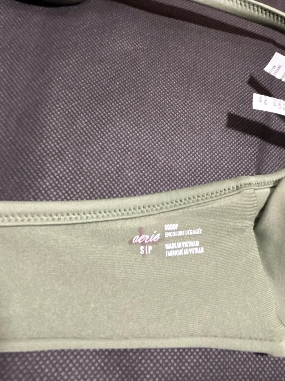 Aerie Wrap Bikini Top Olive Green Size Small - Picture 3 of 3
